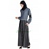  Denim Skirt Chambray abaya - Blue & Grey